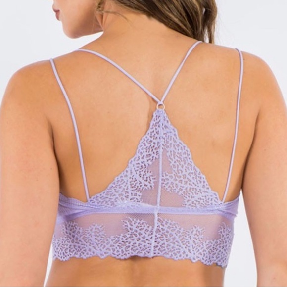 BellanBlue Other - Lavender & Black Lace Bralette Size M/L